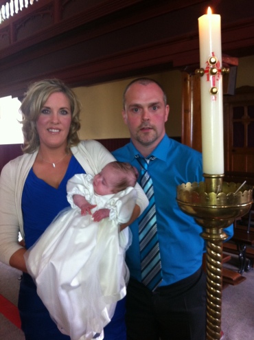 Diane and Kieran with baby Abi